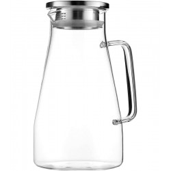 Jarra 1,5 Litros Vidro Borossilicato Com Tampa E Filtro Inox E Vedação Em Silicone